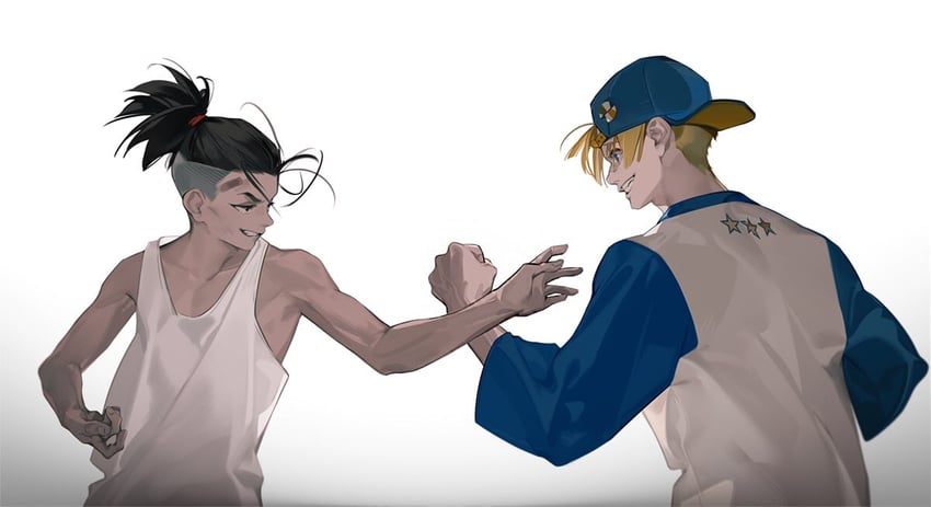luke sullivan and jamie siu (street fighter and 1 more) drawn by wanli