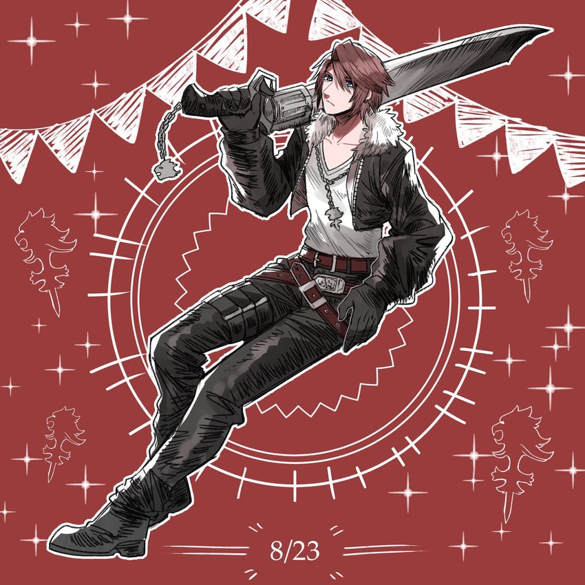 squall leonhart (final fantasy and 1 more) drawn by nnnmmg0725