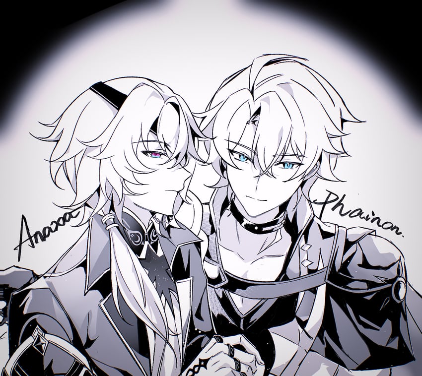 phainon and anaxa (honkai and 1 more) drawn by beishiquantumn