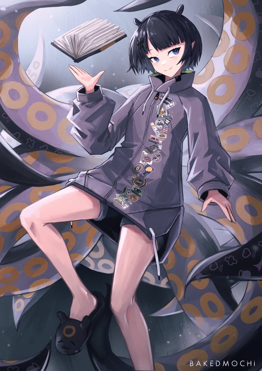 ninomae ina'nis and ao-chan (hololive and 1 more) drawn by bakedmochi
