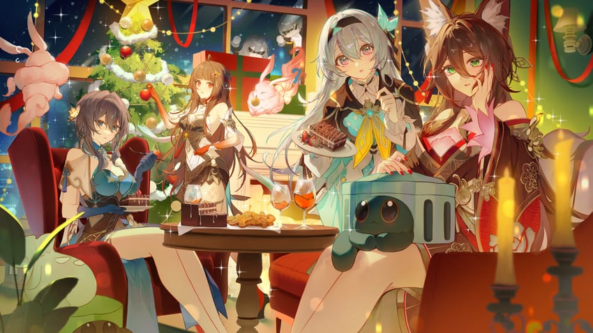 trailblazer, firefly, stelle, caelus, ruan mei, and 4 more (honkai and 1 more) drawn by shotgunman