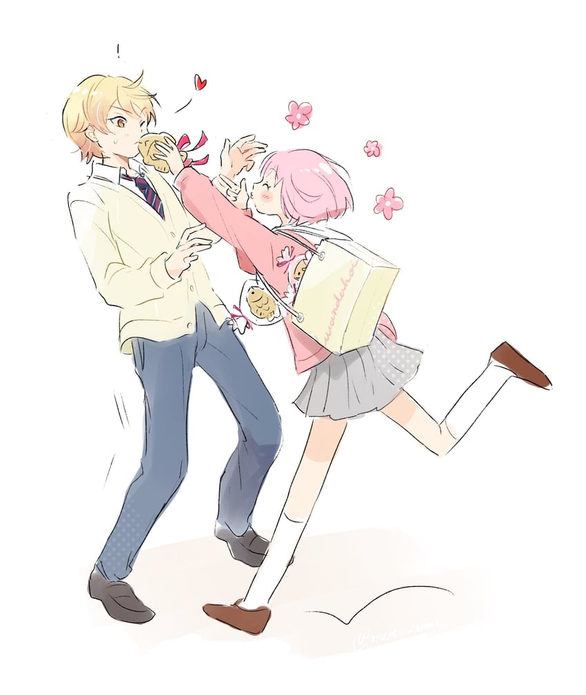 ootori emu and tenma tsukasa (project sekai) drawn by momomo_(m0_3)