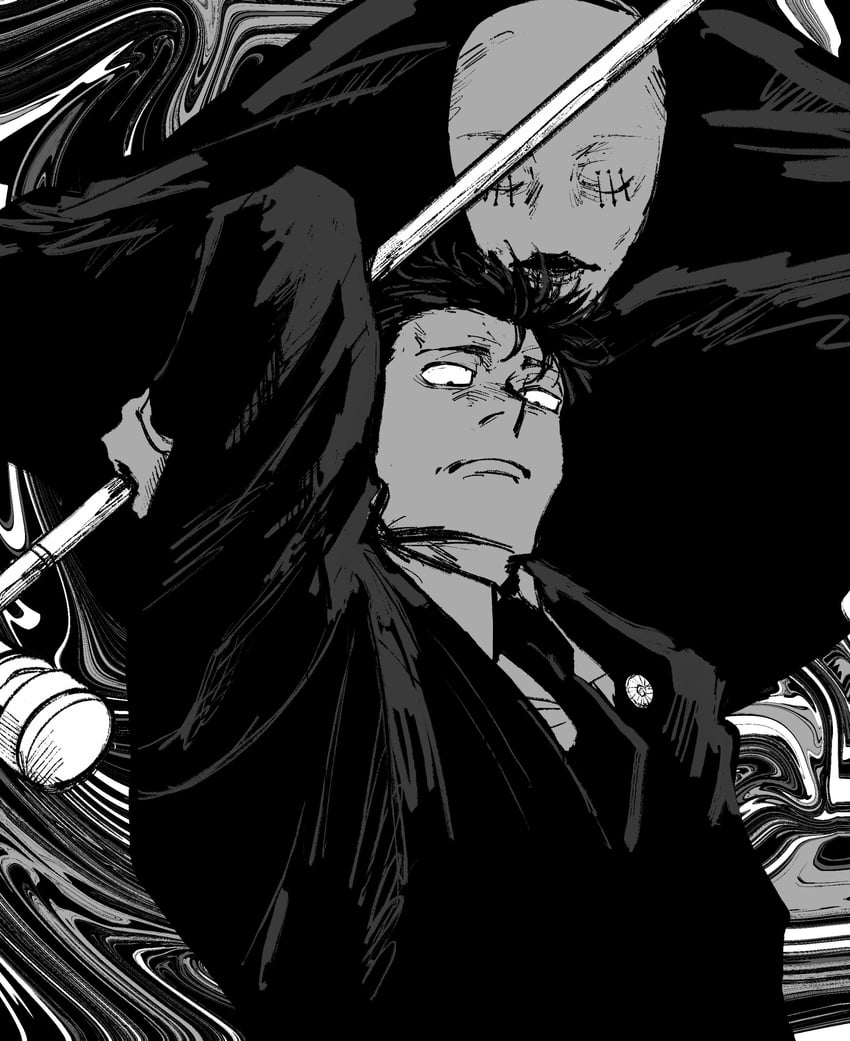 higuruma hiromi and judgeman (jujutsu kaisen) drawn by suru_(ekxbe9)