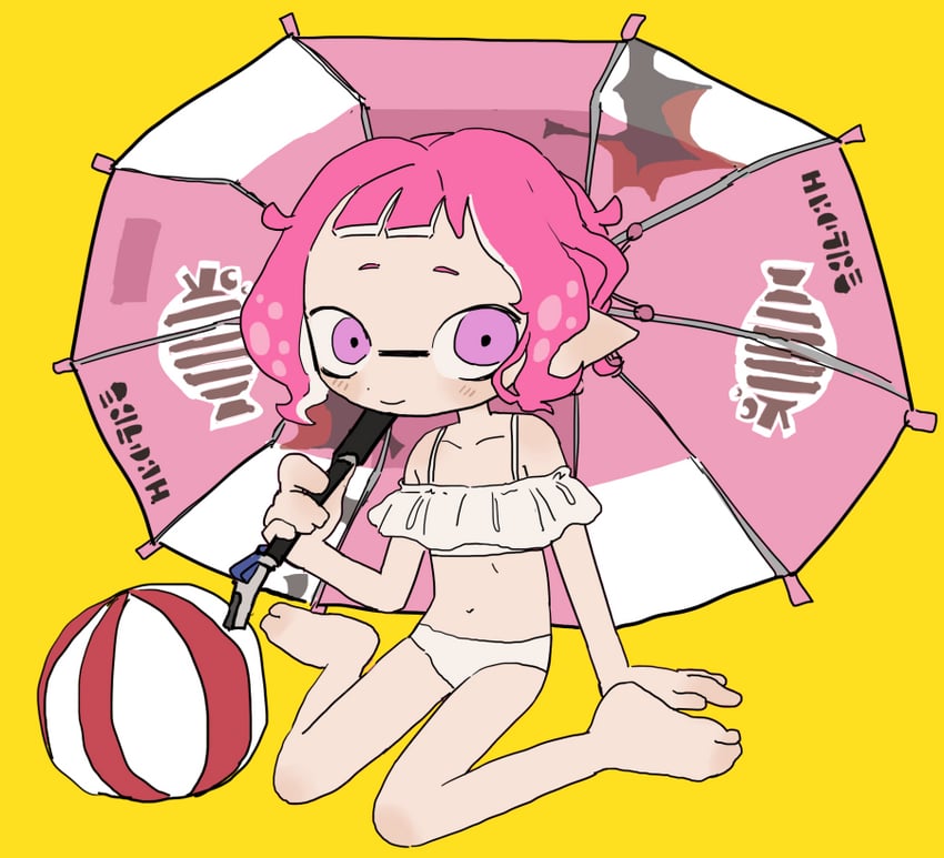 inkling player character, inkling girl, and sumomo (splatoon) drawn by ikuta_semi