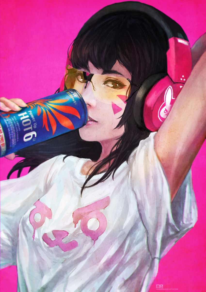 d.va (overwatch and 1 more) drawn by monori_rogue