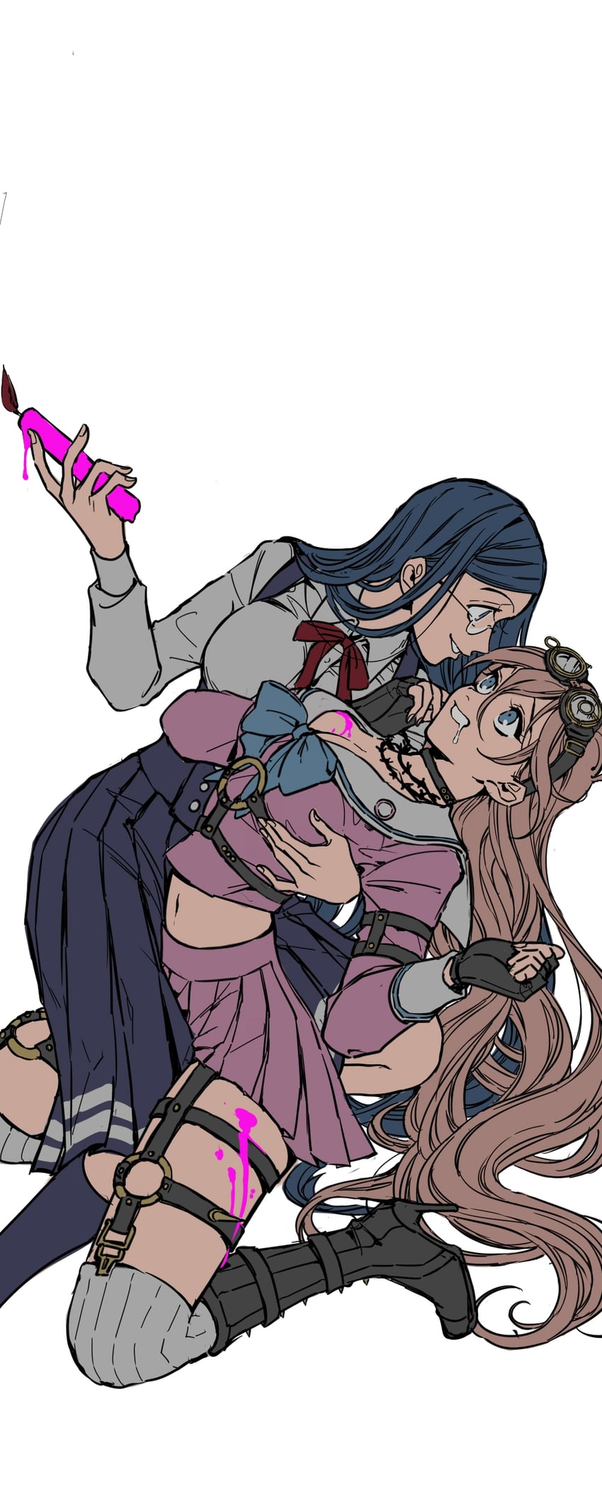 iruma miu and shirogane tsumugi (danganronpa and 1 more) drawn by usukuchi_(hagi)