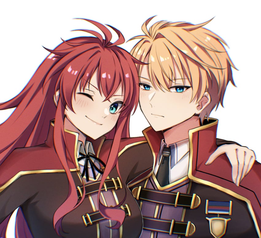 shirley orlando and cedric reise arnor (eiyuu densetsu and 2 more) drawn by altheya_nia