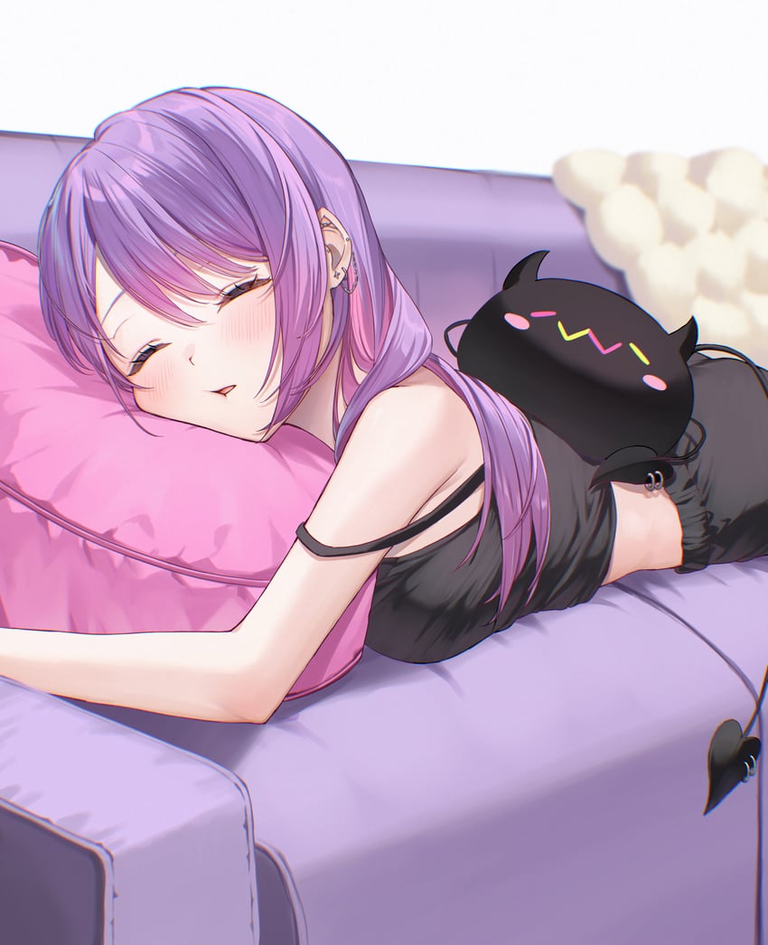 tokoyami towa and bibi (hololive) drawn by runlan_0329