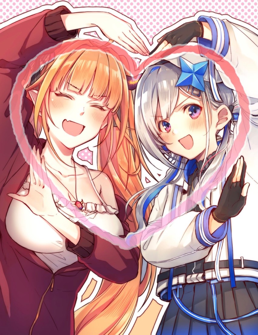 amane kanata and kiryu coco (hololive) drawn by 428_itsuki