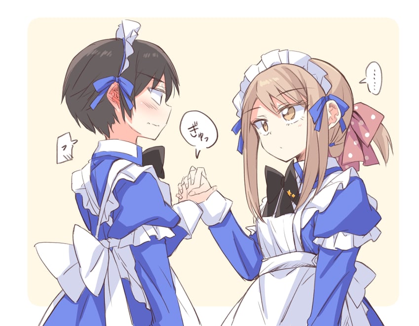 tsubaki-chan and tsukushi-kun (original) drawn by ina_(inadahime)
