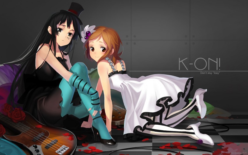 akiyama mio and hirasawa yui (k-on!) drawn by alphonse_(white_datura)