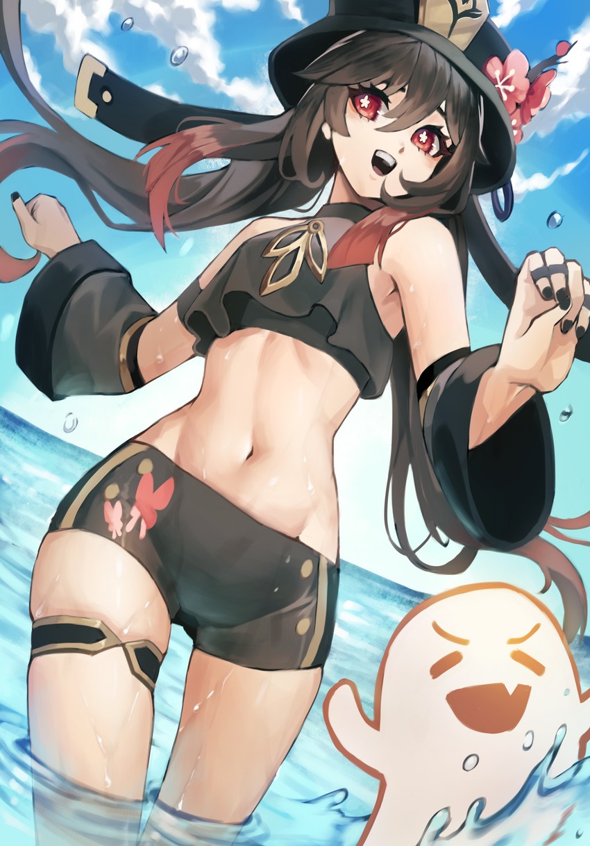 hu tao and boo tao (genshin impact) drawn by netural