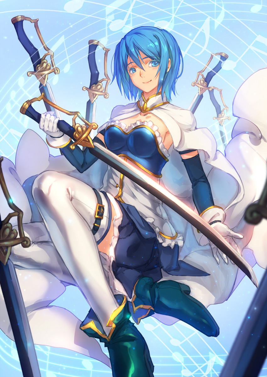 miki sayaka (mahou shoujo madoka magica) drawn by ryuuzaki_ichi