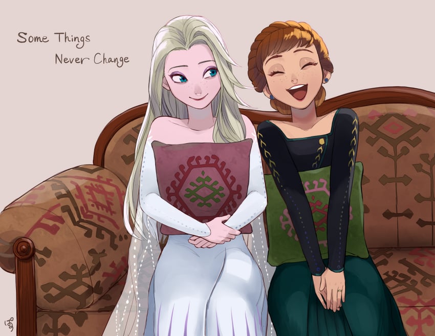 elsa and anna (frozen and 1 more) drawn by pano_(mohayayamai)