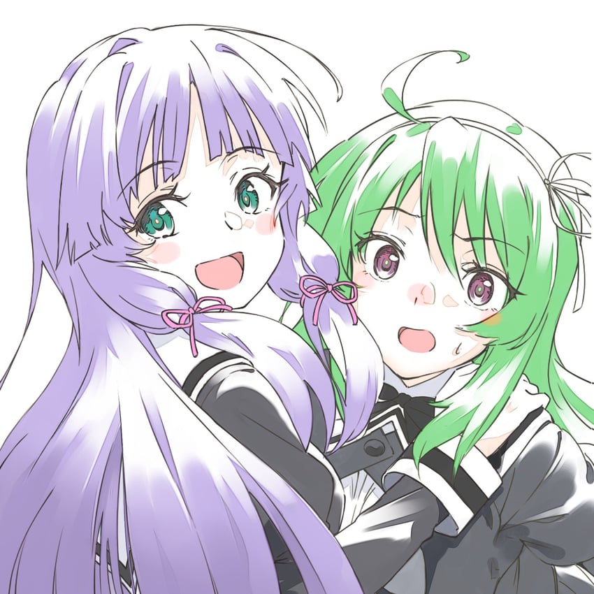 tanaka ichi and banshouya ena (assault lily) drawn by a.k.a.zkin