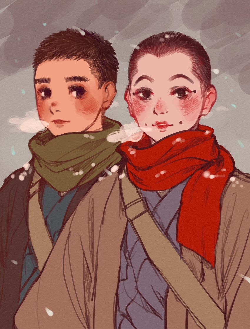 usami tokishige and takagi tomoharu (golden kamuy) drawn by reman_kamuy