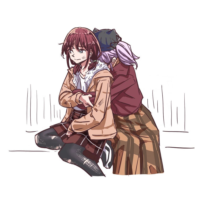 iseri nina and hina (girls band cry) drawn by anjuro_zeeku