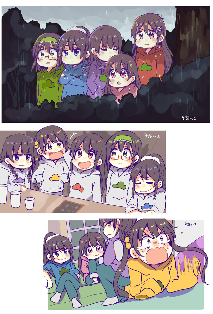 matsuno osomatsu, matsuno karamatsu, matsuno ichimatsu, matsuno jyushimatsu, matsuno choromatsu, and 1 more (osomatsu and 2 more) drawn by sakura_oriko