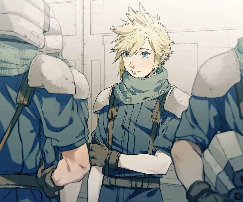 cloud strife (final fantasy and 2 more) drawn by suba_betsu