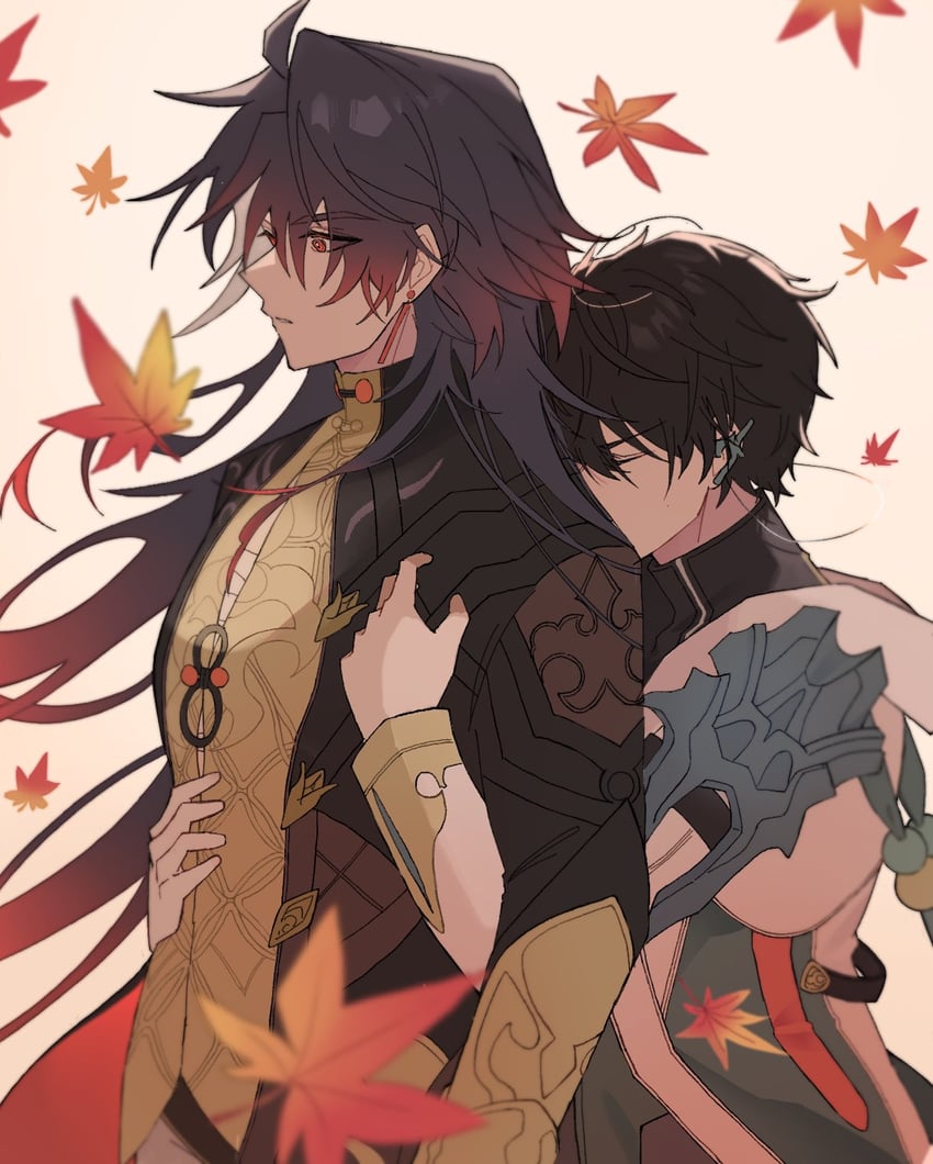 dan heng and blade (honkai and 1 more) drawn by komugiko_414