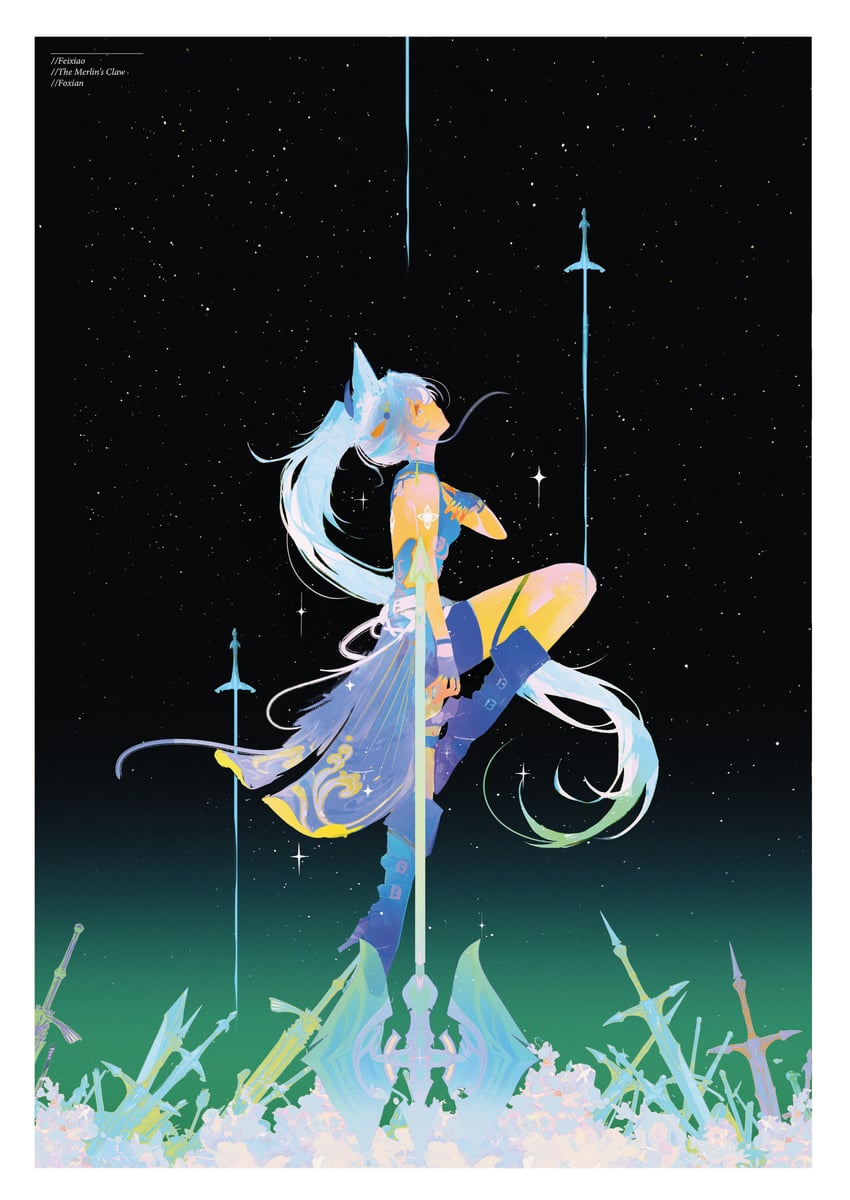 feixiao (honkai and 1 more) drawn by dio_knarf