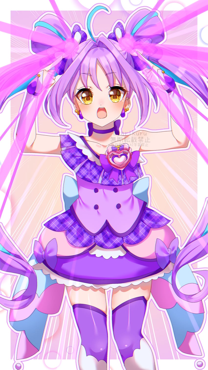 shigure kokoro and cure kyunkyun (precure and 1 more) drawn by user_jzcr7853