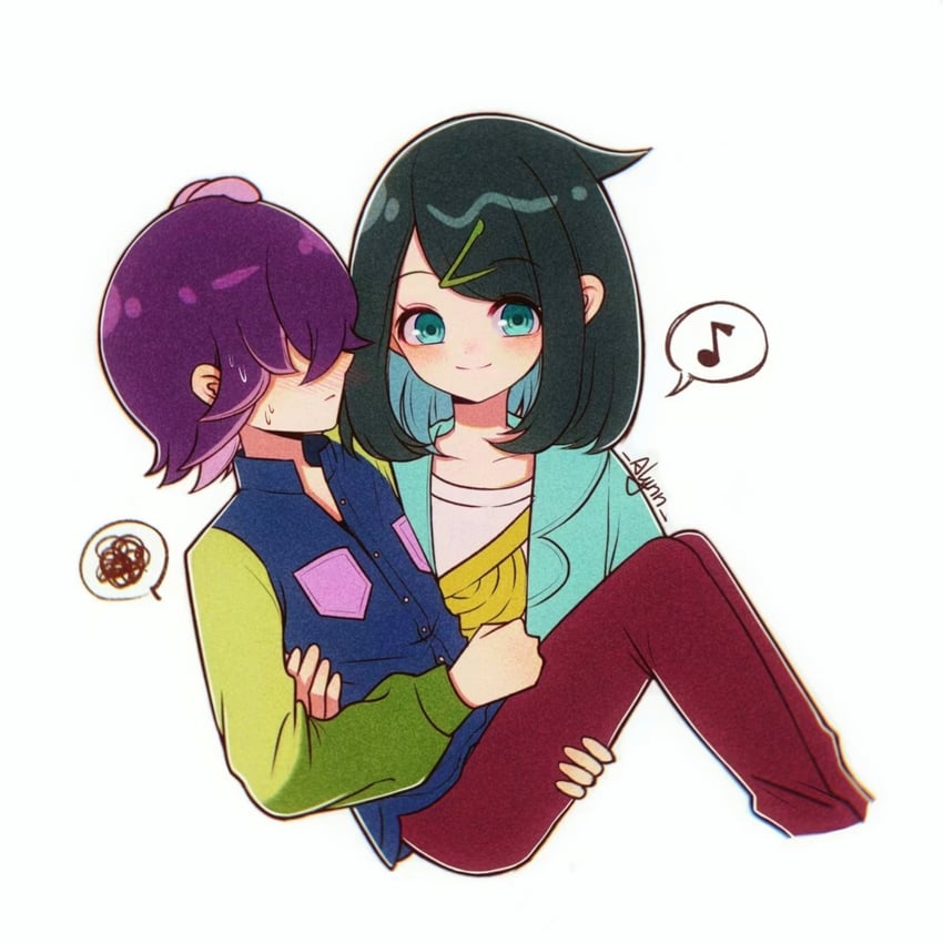 liko and dot (pokemon and 1 more) drawn by alynn610