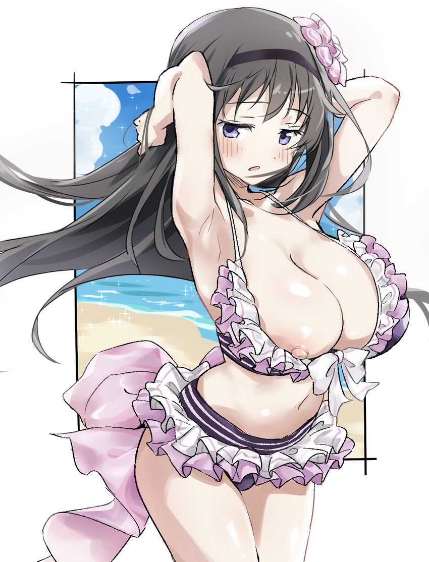 akemi homura (mahou shoujo madoka magica and 1 more) drawn by momoiro_tunozemi