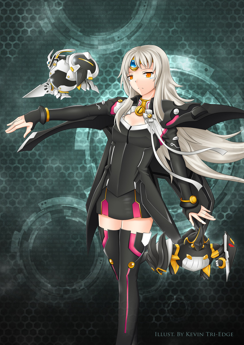 eve, code: nemesis, moby, and remy (elsword) drawn by pralinesquire
