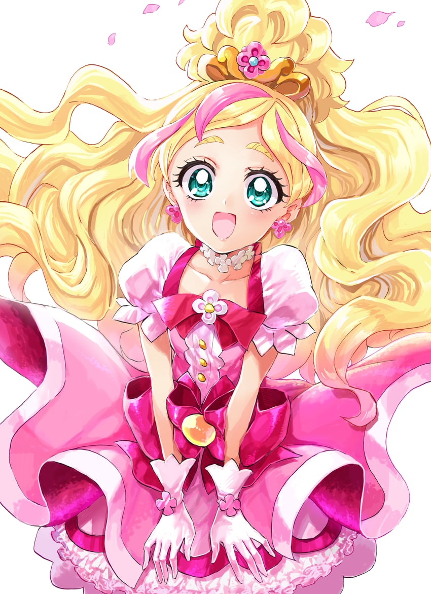 haruno haruka and cure flora (precure and 1 more) drawn by sharumon