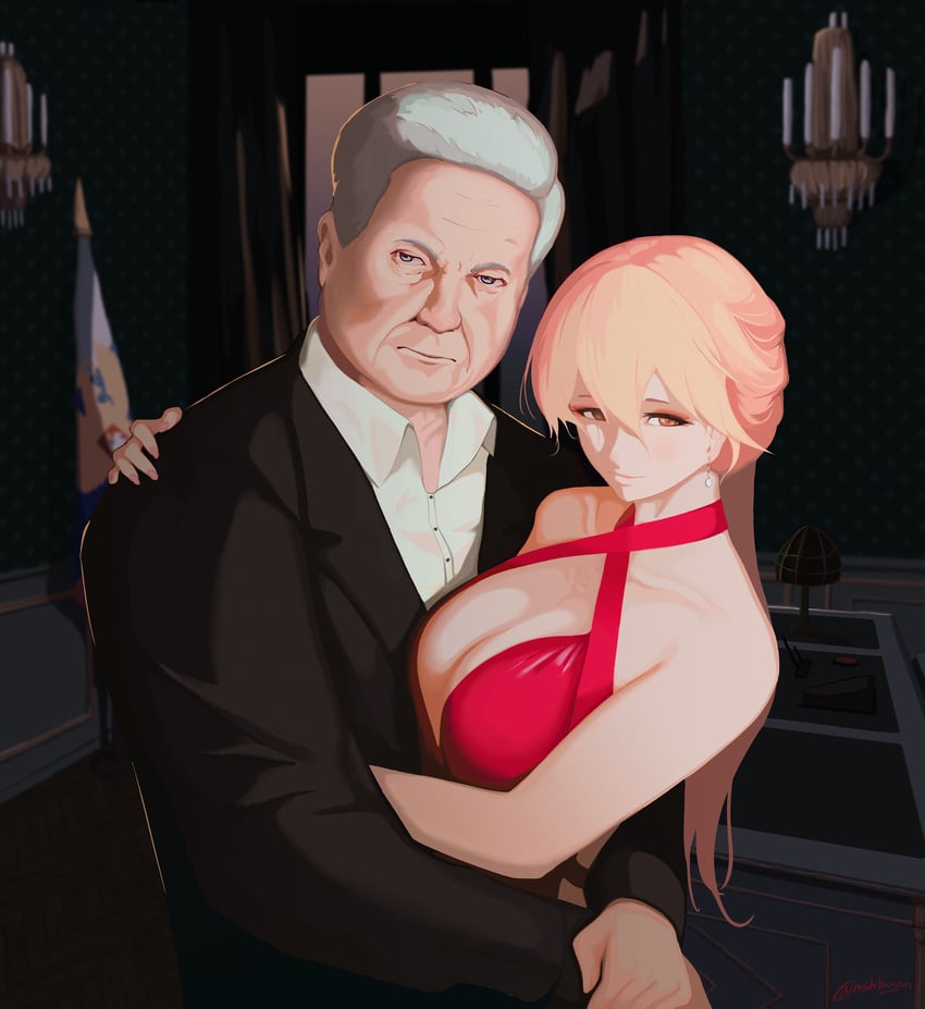 ots-14 and boris yeltsin (girls' frontline and 1 more) drawn by nishibuya