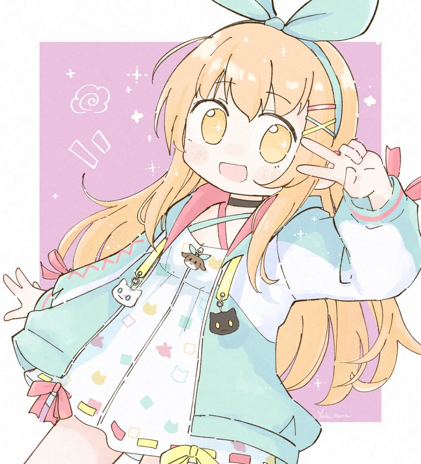 nanahira, bebe, omochi, and mite (indie virtual youtuber and 1 more) drawn by yabisara