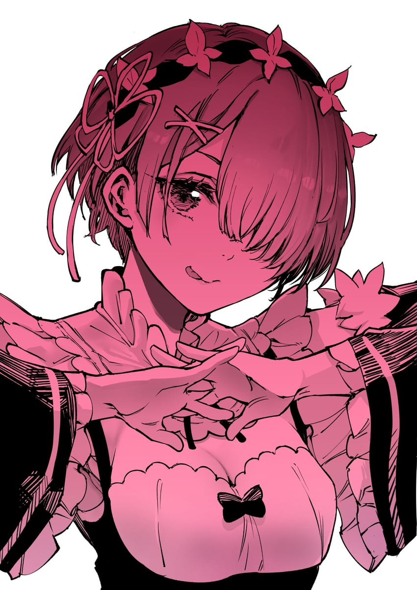 ram (re:zero kara hajimeru isekai seikatsu) drawn by sakayama_shinta