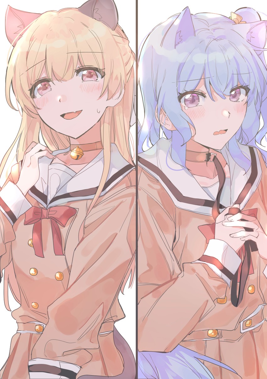 matsubara kanon and shirasagi chisato (bang dream!) drawn by kyudoli