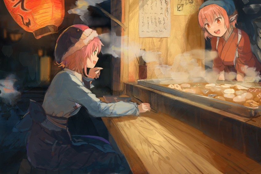 mystia lorelei, okamisty, and okunoda miyoi (touhou) drawn by ohanami_n