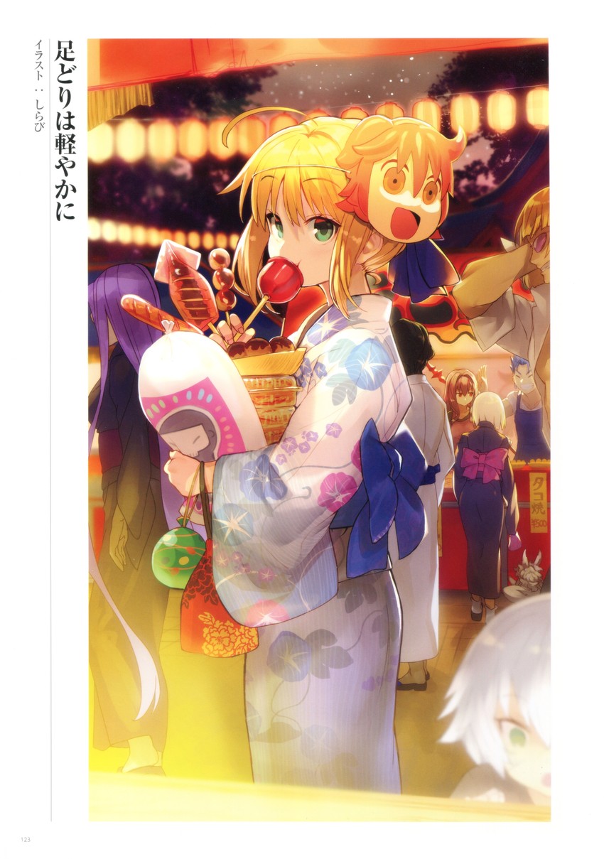 artoria pendragon, saber, mash kyrielight, fujimaru ritsuka, scathach, and 7 more (fate and 1 more) drawn by shirabi