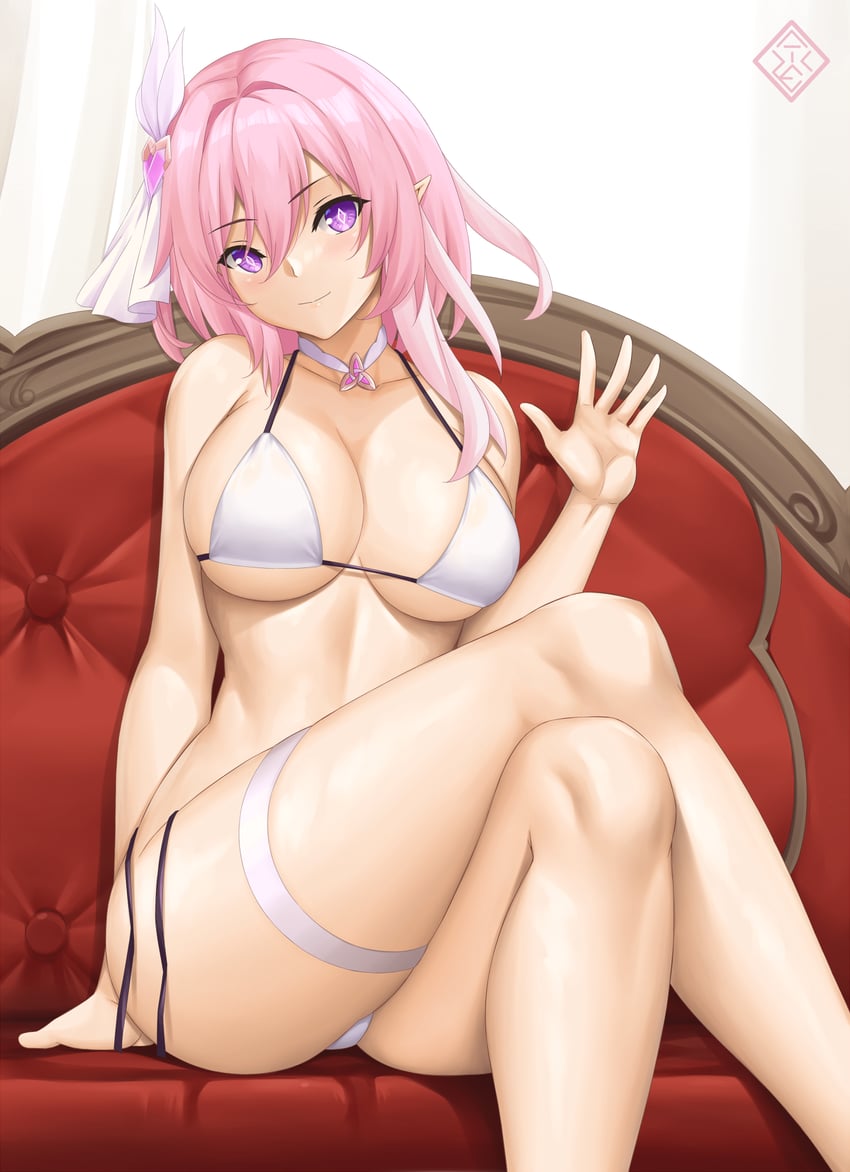 elysia (honkai and 1 more) drawn by arcie_albano