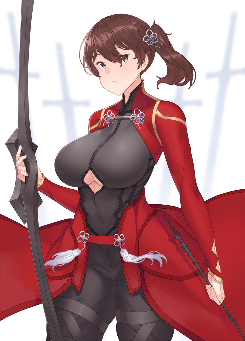 kaga and archer (kantai collection and 1 more) drawn by franham