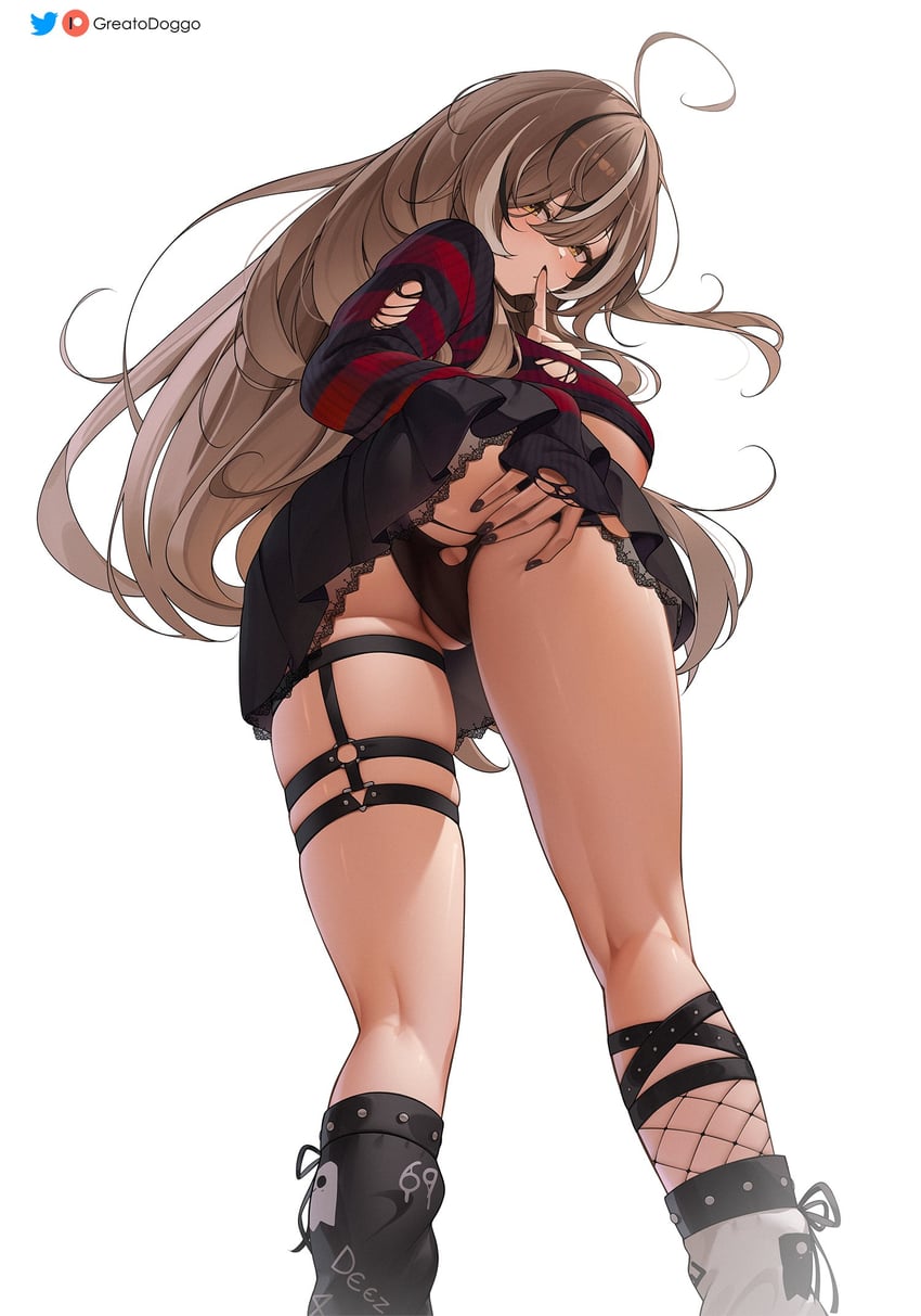 nanashi mumei (hololive and 1 more) drawn by greatodoggo