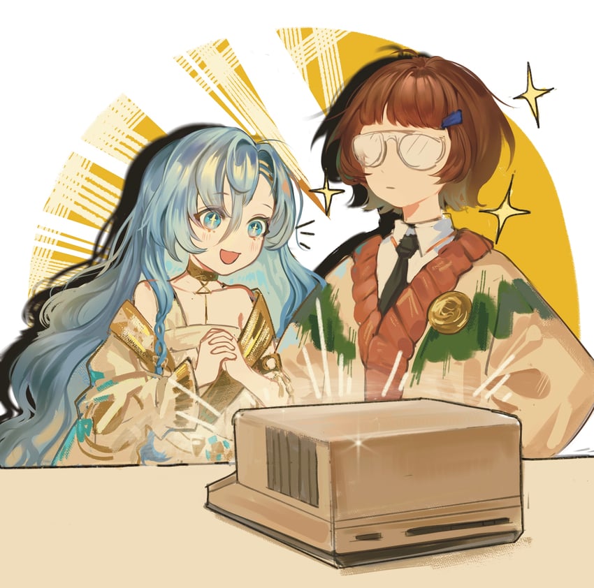 37 and john titor (reverse:1999 and 1 more) drawn by mugugu