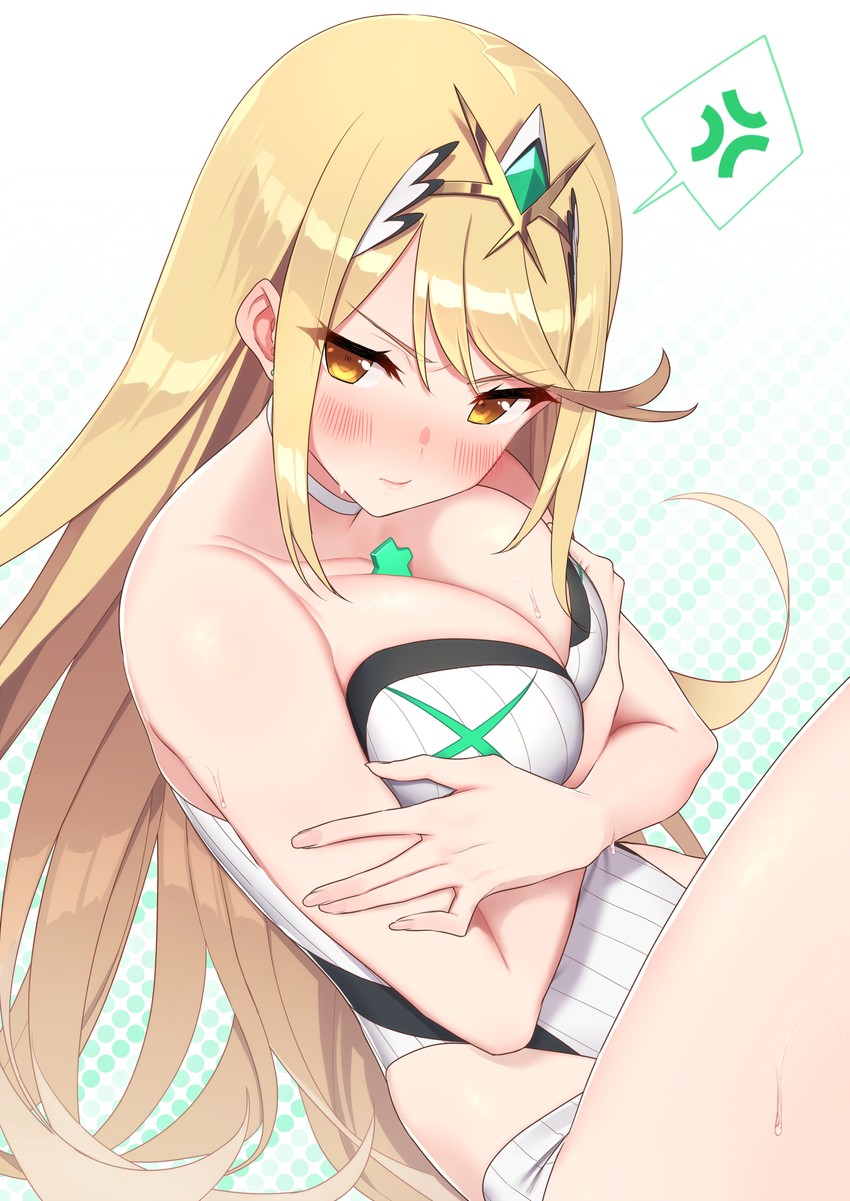 mythra (xenoblade chronicles and 1 more) drawn by baffu