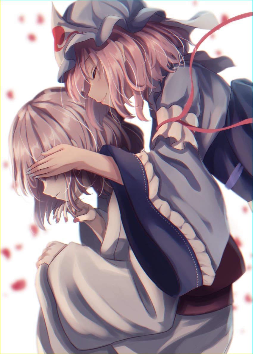 saigyouji yuyuko (touhou and 1 more) drawn by shiranui_(wasuresateraito)