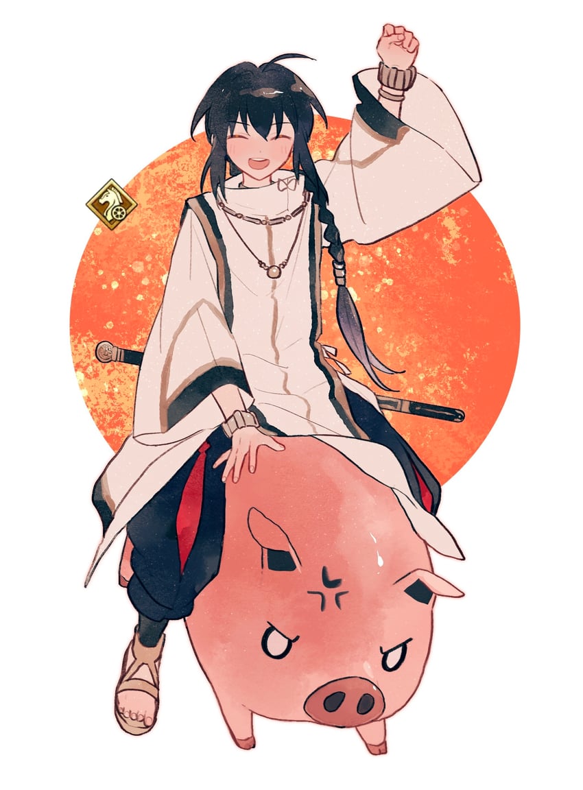 yamato takeru and miyamoto iori (fate and 2 more) drawn by megamoyuking