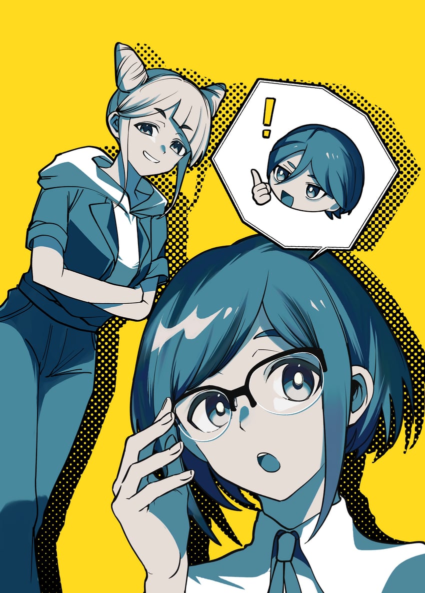 fukurai azami, tomarigi yasumi, and meguriya ayumu (toshi densetsu kaitai center) drawn by shokuhen_yuu