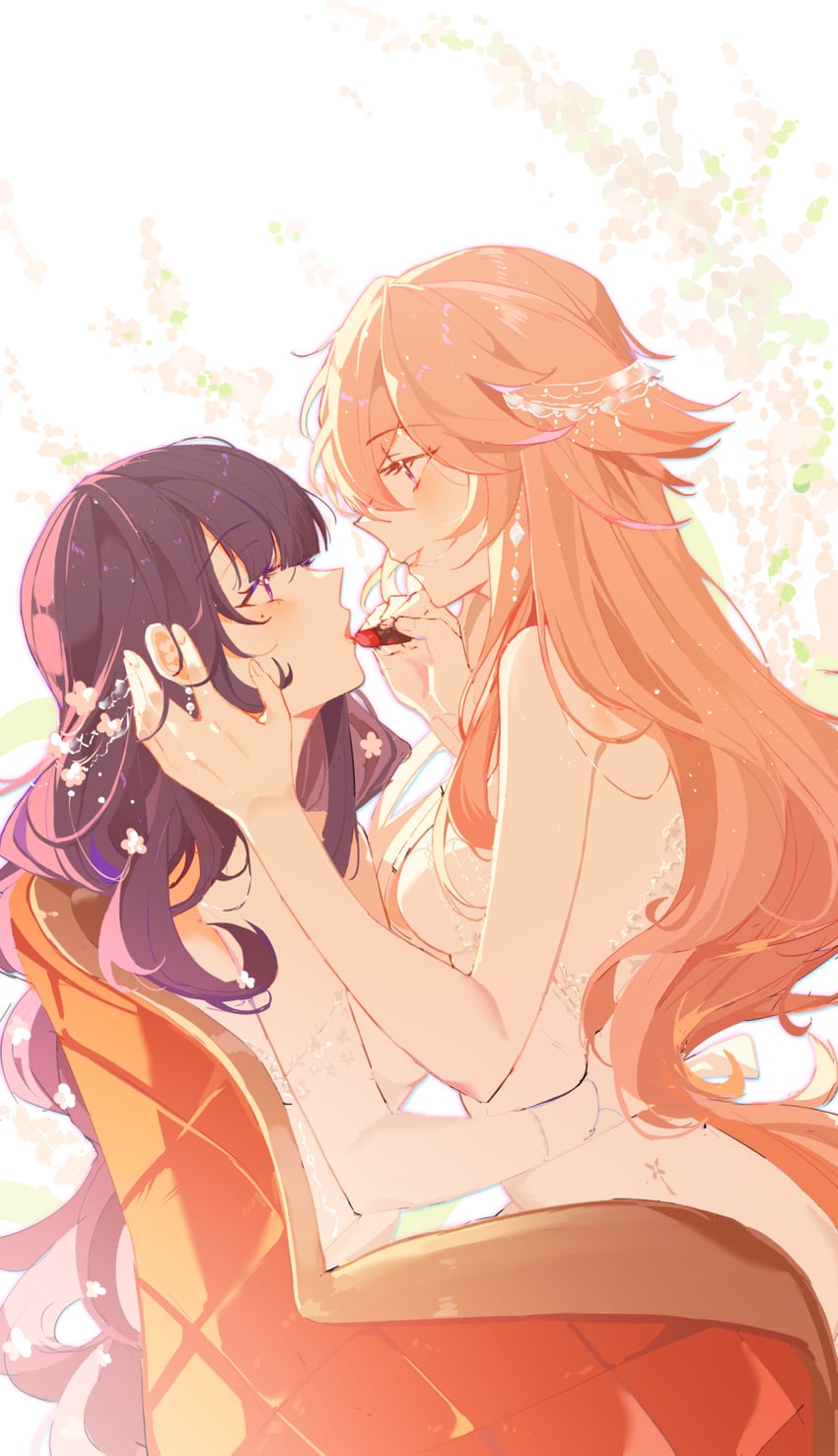 raiden shogun and yae miko (genshin impact) drawn by yaner_10