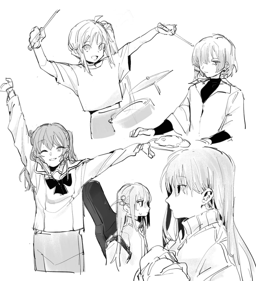 gotoh hitori, kita ikuyo, ijichi nijika, and yamada ryo (bocchi the rock!) drawn by ph401