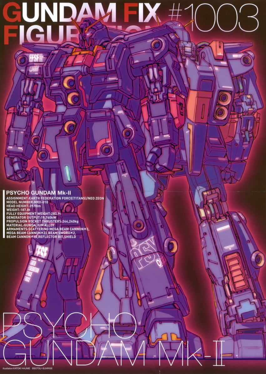 psycho gundam mk ii (gundam and 2 more) drawn by katoki_hajime