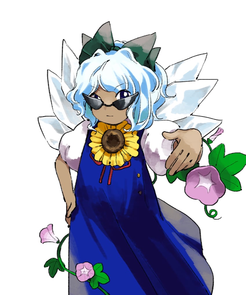 cirno and tanned cirno (touhou and 2 more) drawn by kaigen_1025