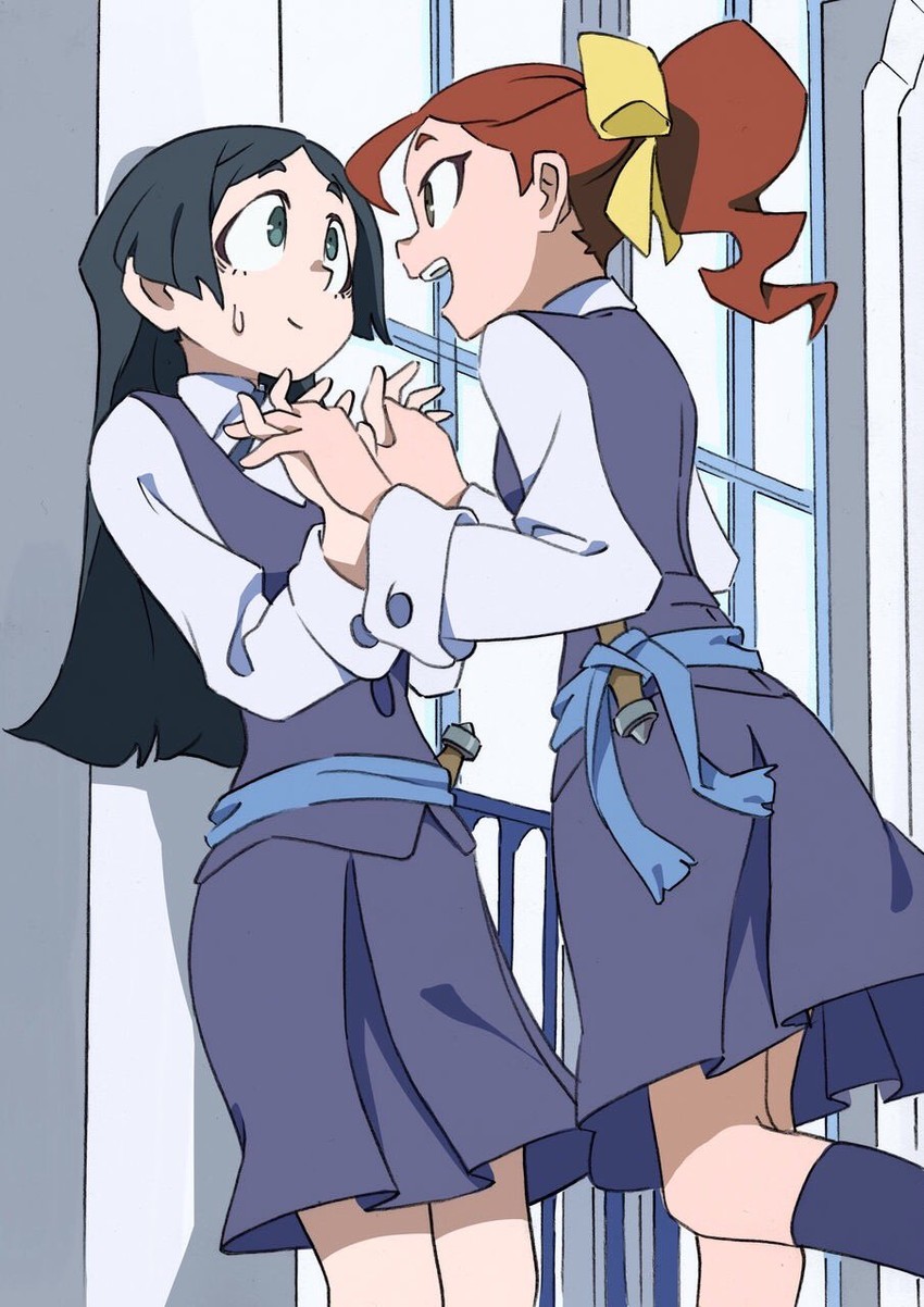 barbara parker and hanna england (little witch academia) drawn by arai_hiroki