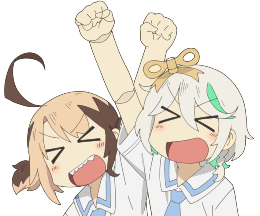 gigi murin and cecilia immergreen (hololive and 2 more) drawn by sakanafune